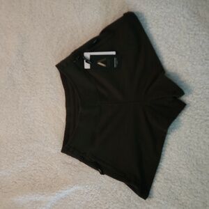 Athleta Allyson Felix Legend Sweatshort Dark Olive Green color Size Medium NWT